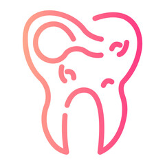 cavity Line Gradient Icon