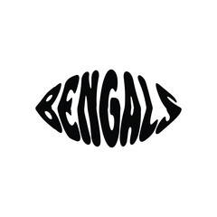 Bengals Vector Design on White Background