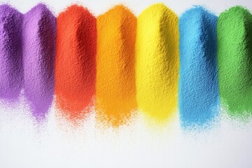 Rainbow Flag Sand Art for LGBT History Month Celebration with Copy Space for Supportive Text