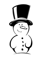 Schneemann mit Hut