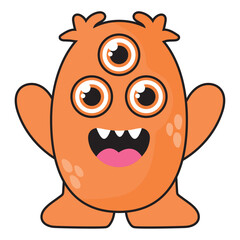 cute funny monster creature