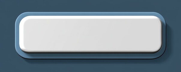 minimalist white button flat design modern rounded edges rectangular template