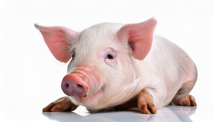 Pig isolated white background