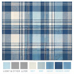 blue plaid fabric texture