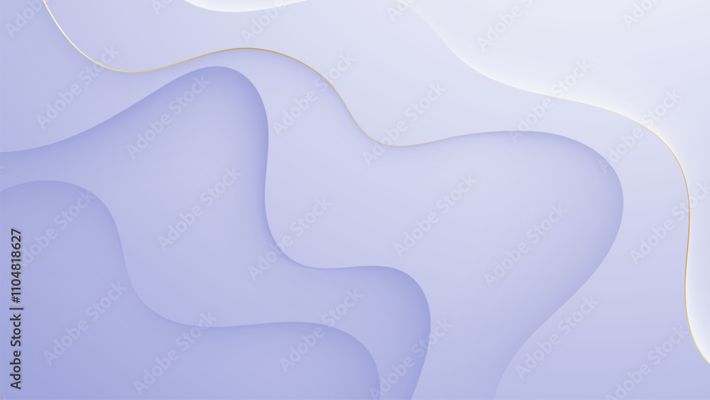 Poster modern abstract light silver background vector. elegant concept design with golden line.