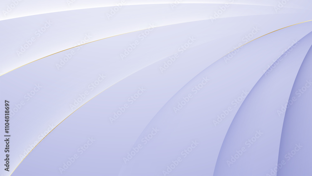 Poster modern abstract light silver background vector. elegant concept design with golden line.