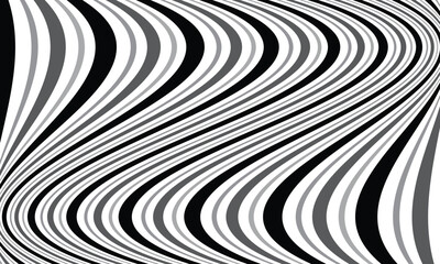 abstract monochrome geometric black grey twist line pattern can be used background.