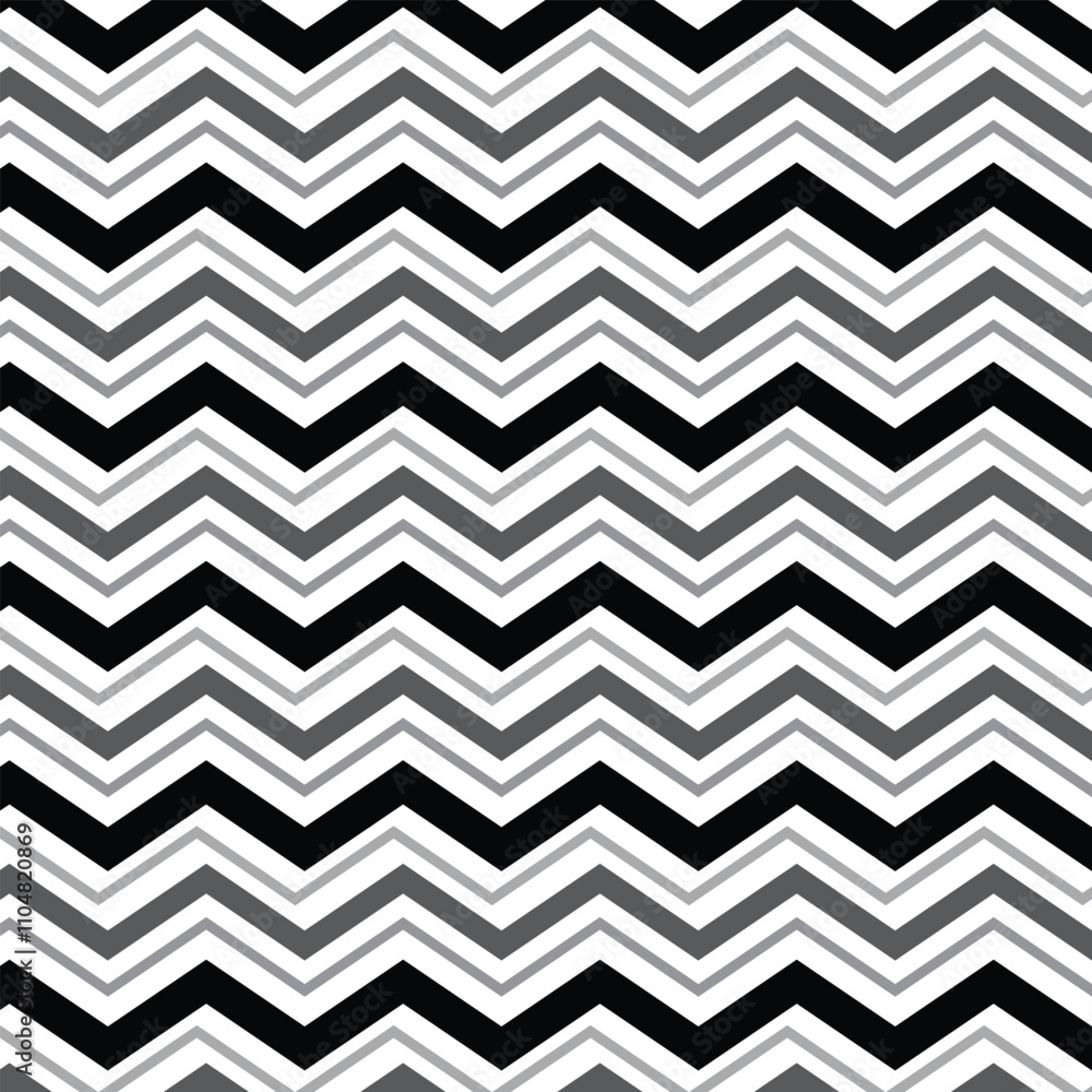 Aufkleber abstract monochrome geometric black grey corner wave line pattern can be used background.
