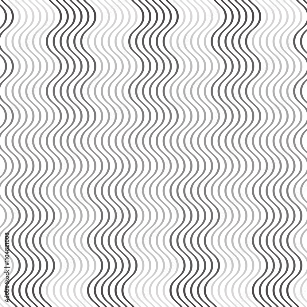 Poster abstract monochrome geometric diagonal gradient irregular smooth wave line pattern can be used background.