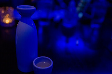 Sake in Blue Ambiance