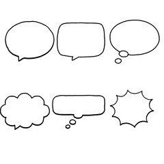 Fototapeta premium set of speech bubbles