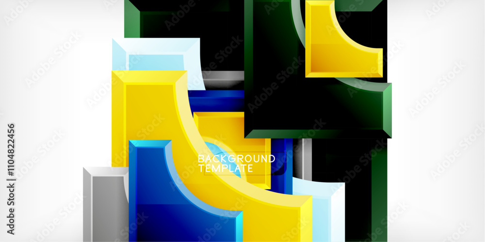 Aufkleber Geometric design abstract background - circles and triangles