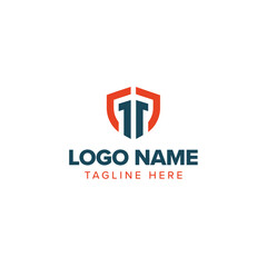 shield or security logo in a modern bold style