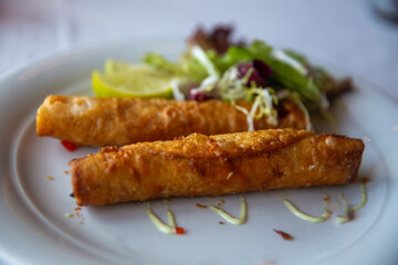 Two Cheese and Chicken Flautas