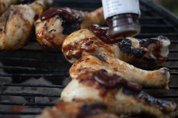 Cooking BBQ Chicken Legs