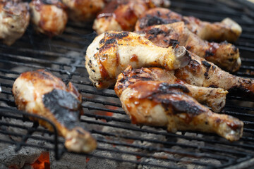Cooking BBQ Chicken Legs
