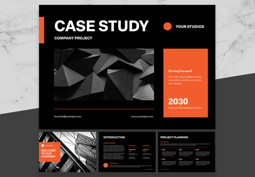 Black And Orange Case Study Brochure