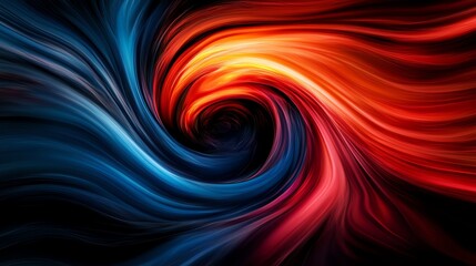 Colorful swirl abstract background with dynamic motion in blue and red hues.