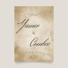 Wedding poster for welcome sign. Vector printable wedding props. Flyer design for welcome sign ready to print template.