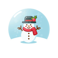 snowman round button
