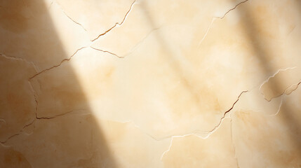 Cracked Wall with Sunlight and Shadow