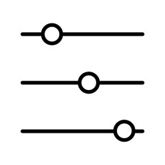 Adjustment button icon vector simple