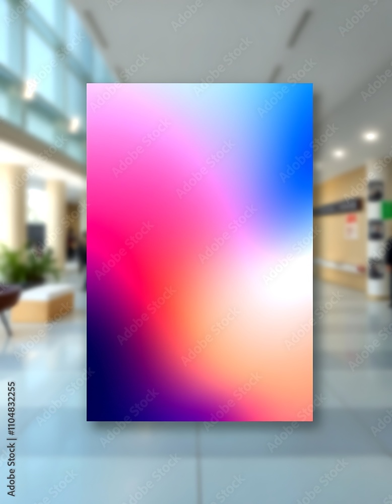 Poster vibrant gradient color blend modern abstract design display