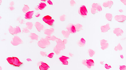Fototapeta premium Abstract Pink Paint Splashes on White Background