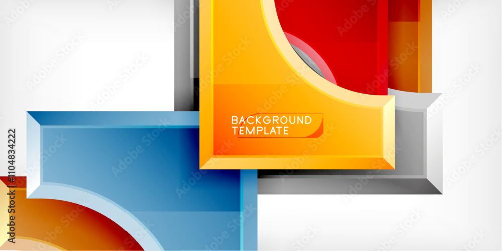 Aufkleber Geometric design abstract background - circles and triangles
