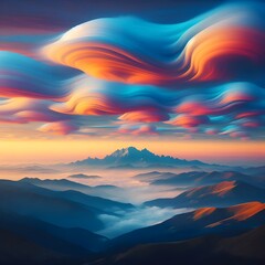 Fototapeta premium Ethereal Mountain Dreamscape