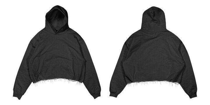 Front and back mockup of regular & oversized hoodie. oversized boxy hoodie mockup, zipper hoodie mockup, isolated on a white background.