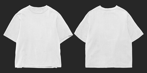 Front and back t-shirt, tees, oversized t-shirt mockup, black & grey washed t-shirt mockup for...