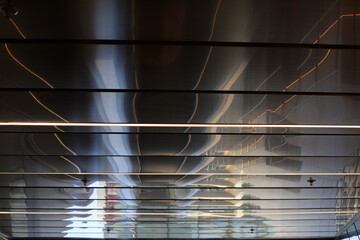 Bright lighting of buildings and structures close-up. Abstract drawings and backgrounds.