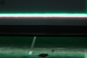 Bright lighting of buildings and structures close-up. Abstract drawings and backgrounds.