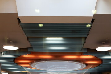 Bright lighting of buildings and structures close-up. Abstract drawings and backgrounds.