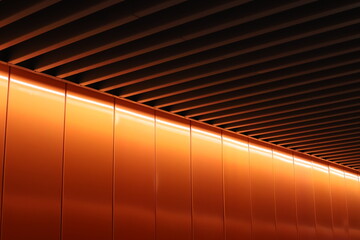Bright lighting of buildings and structures close-up. Abstract drawings and backgrounds.