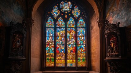 Fototapeta premium Stained Glass Window in a Church