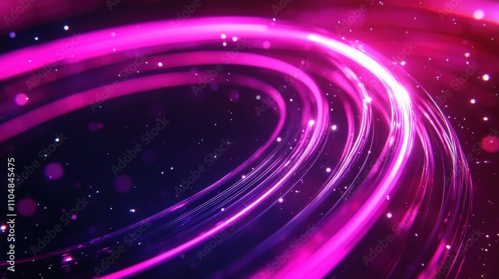 Poster dynamic light trails digital space abstract art vibrant environment artistic concept