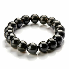 Obraz premium black bracelet on transparent background