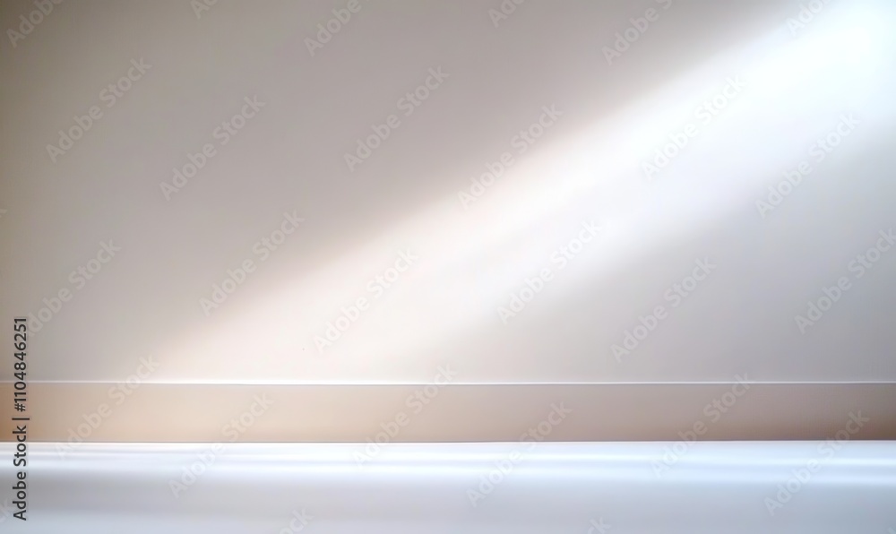Leinwandbilder minimalist white ceiling with light gray gradient for modern product display and presentation