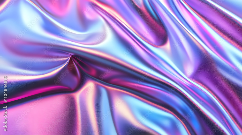 Poster dynamic shimmering fabric studio setting textiles colorful environment close-up view artistic concep