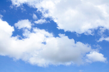 Bright day with sky background and white cloud for copy space.