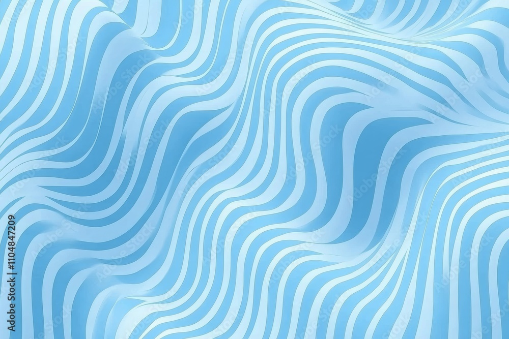 Aufkleber abstract wavy background vector illustration fluid blue and white lines minimalist design