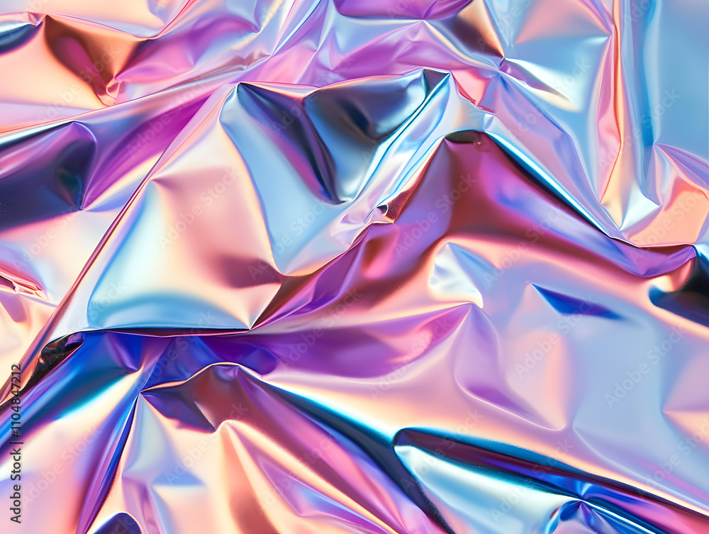 Poster colorful metallic textures abstract background digital art studio setting close-up view modern desig