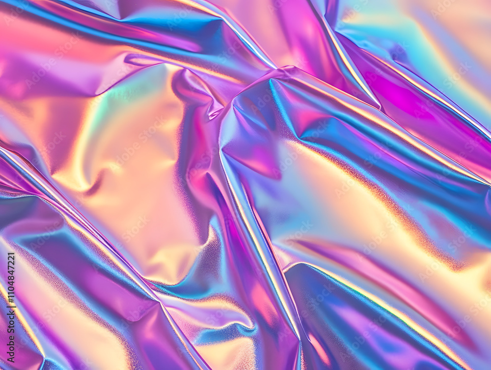 Poster vibrant iridescent textures abstract art digital content studio setting close-up view modern design 