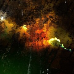 Film texture background with heavy grain, dust and light leakage developed on paper