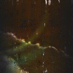 Film texture background with heavy grain, dust and light leakage developed on paper