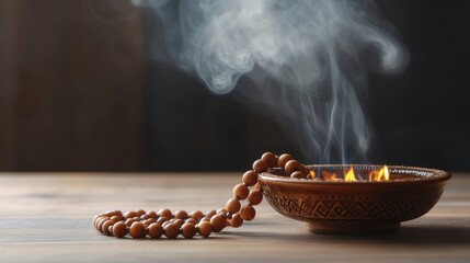 Traditional Islamic Incense Burner with Aromatic Smoke