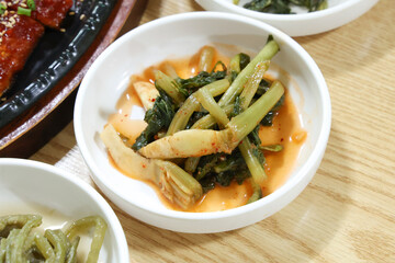 Korean side dish. Young radish kimchi