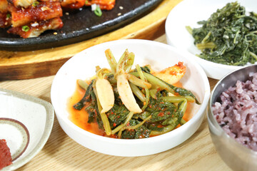 Korean side dish. Young radish kimchi